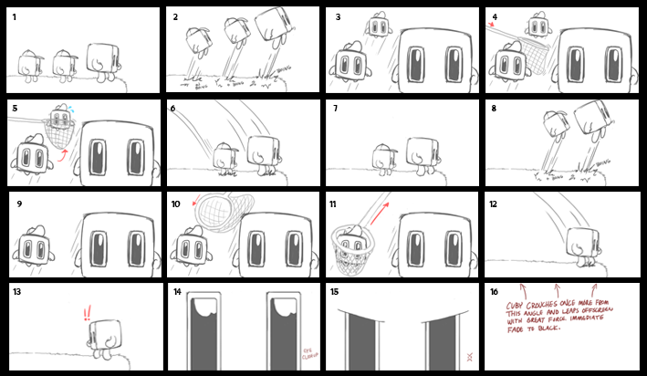 cuby's quest trailer storyboard